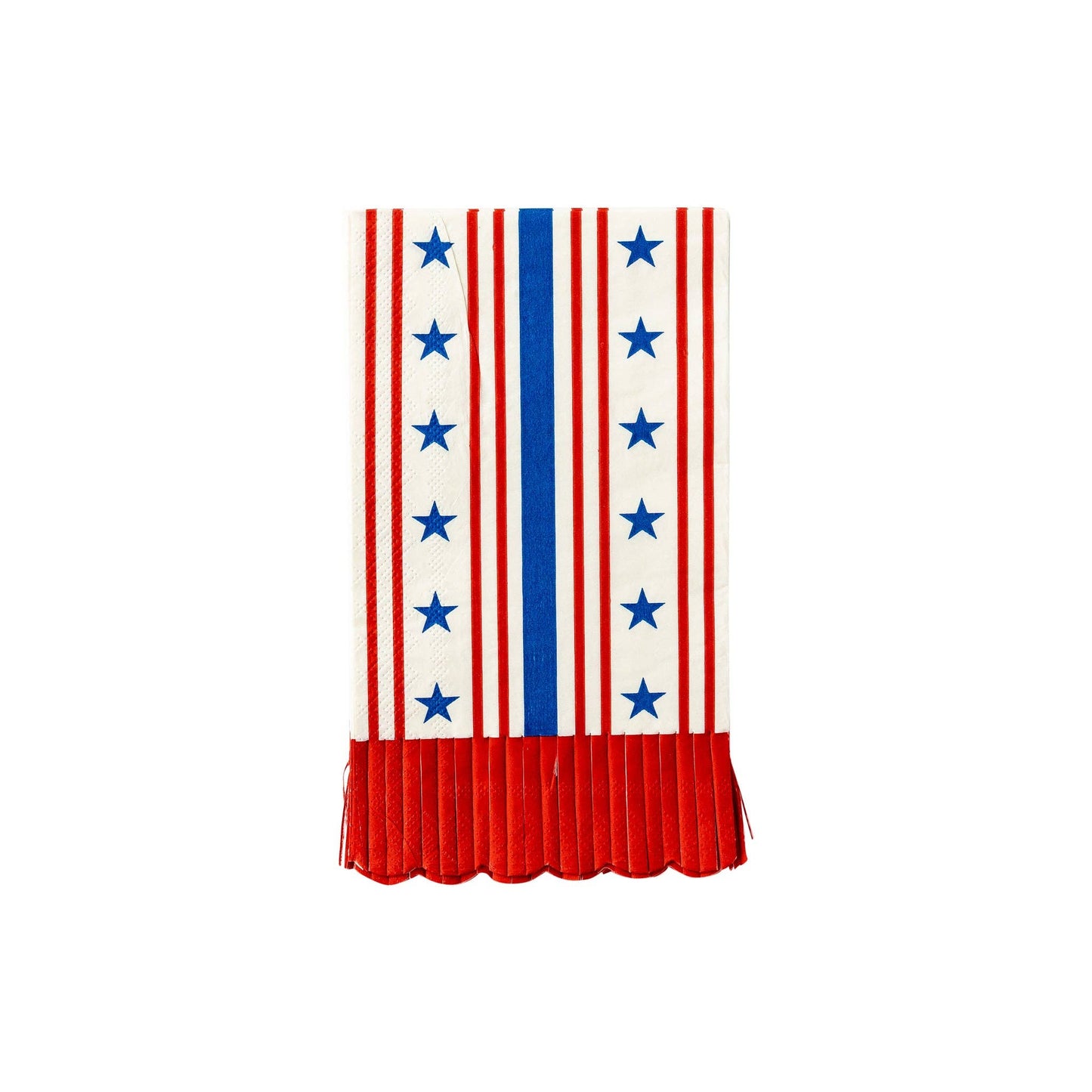 Stars and Stripes Scallop Dinner Napkin
