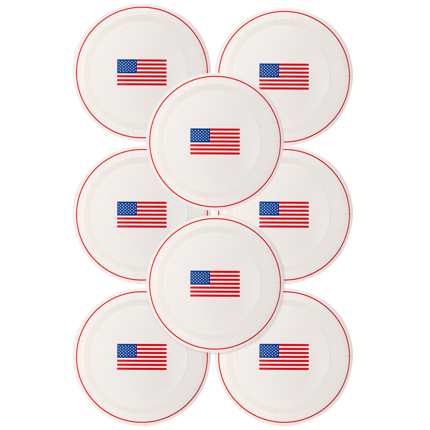 Round Flag Paper Plate