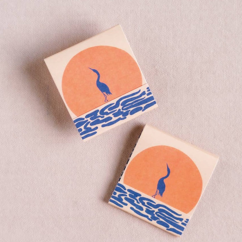 Tropical Sunset Birds Printed Matchbook