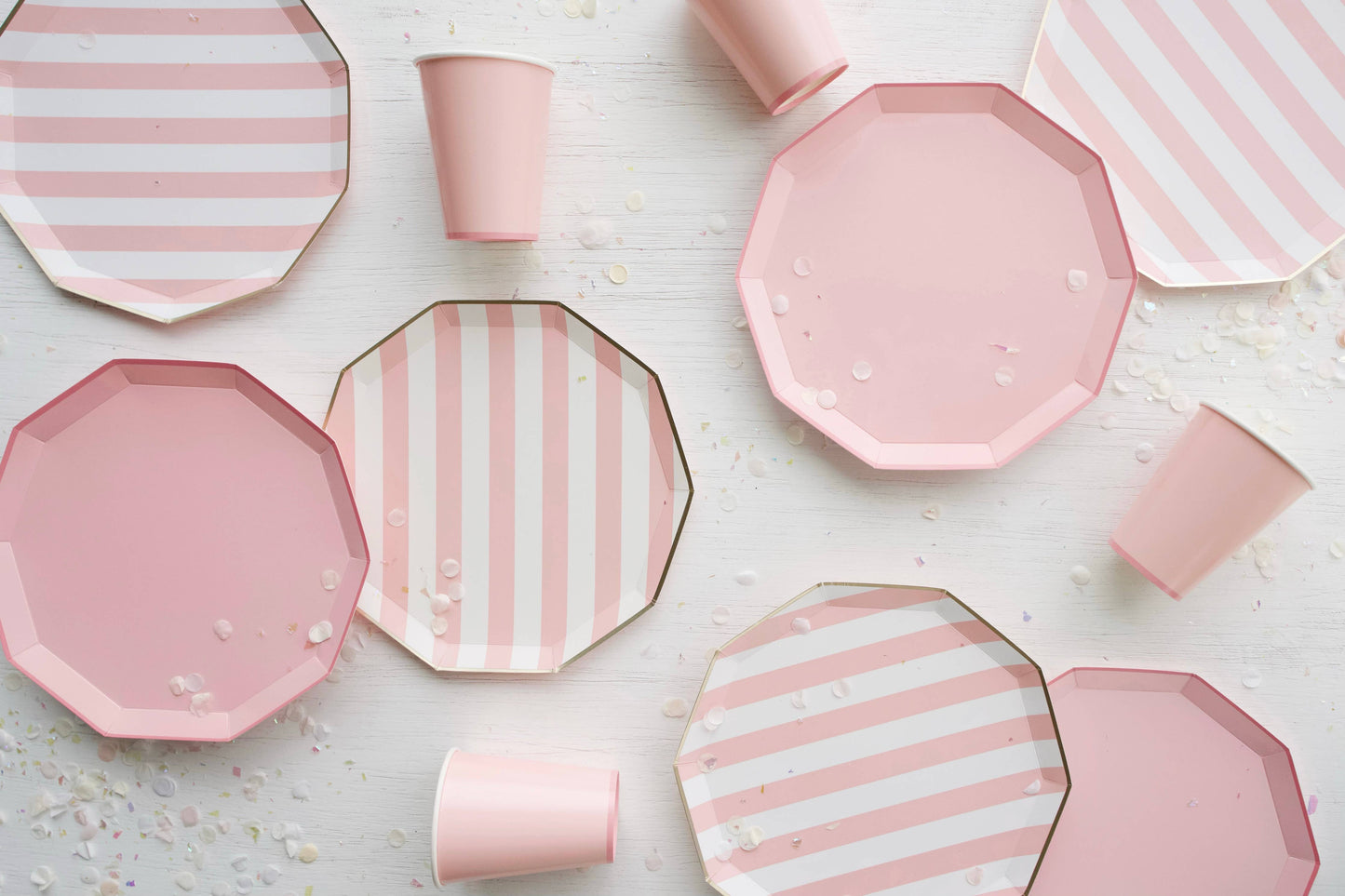 Petal Pink Signature Cabana Stripe Paper Plates