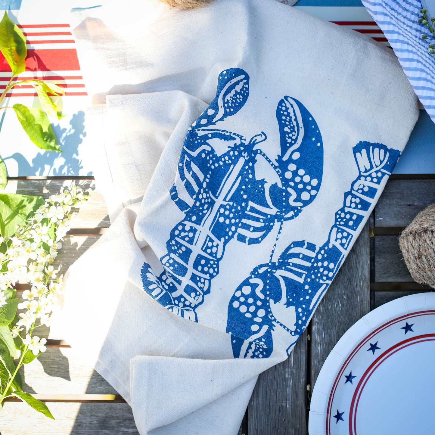 Double Lobster Tea Towel