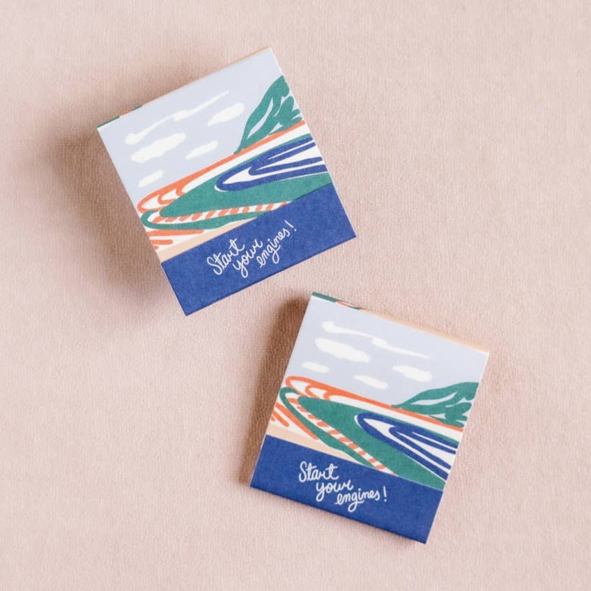 Race Car Printed Matchbook