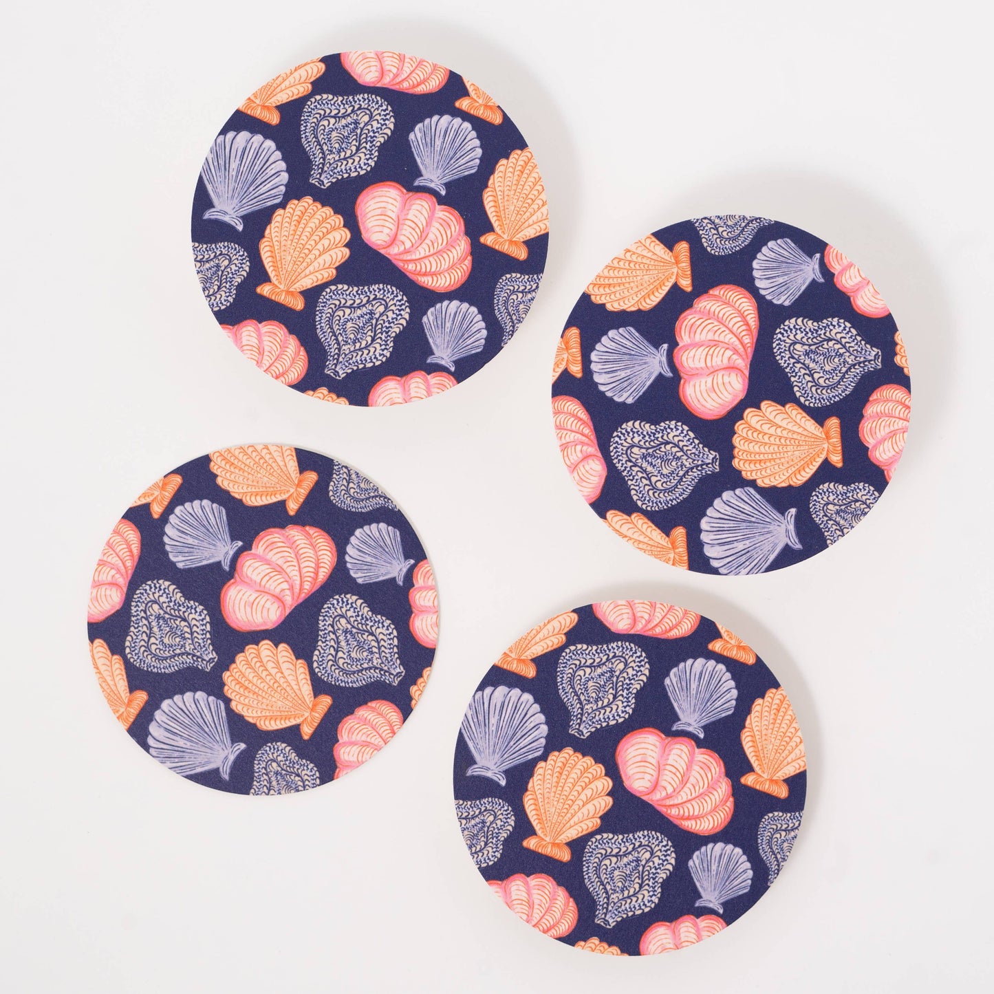 Sea Shells Coastal Coaster - Set of Four