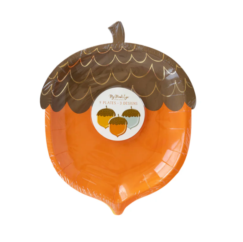 Harvest Acorn Shaped Plate Set