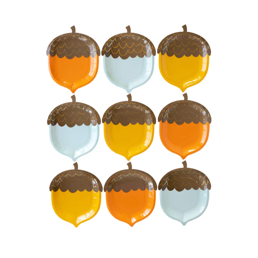Harvest Acorn Shaped Plate Set
