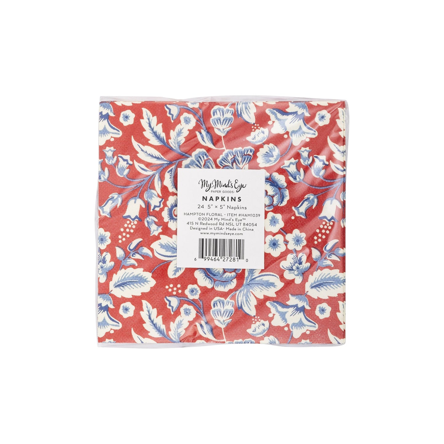 Hamptons Floral Paper Cocktail Napkin - Henry + Olives