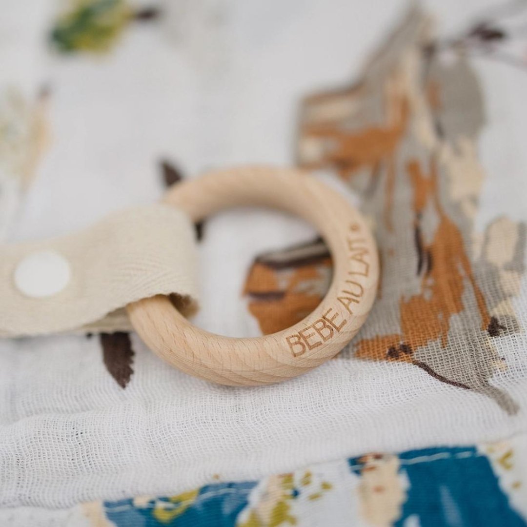 Bebe au Lait Wyoming Classic Cotton Muslin Teether Blanket - Henry + Olives