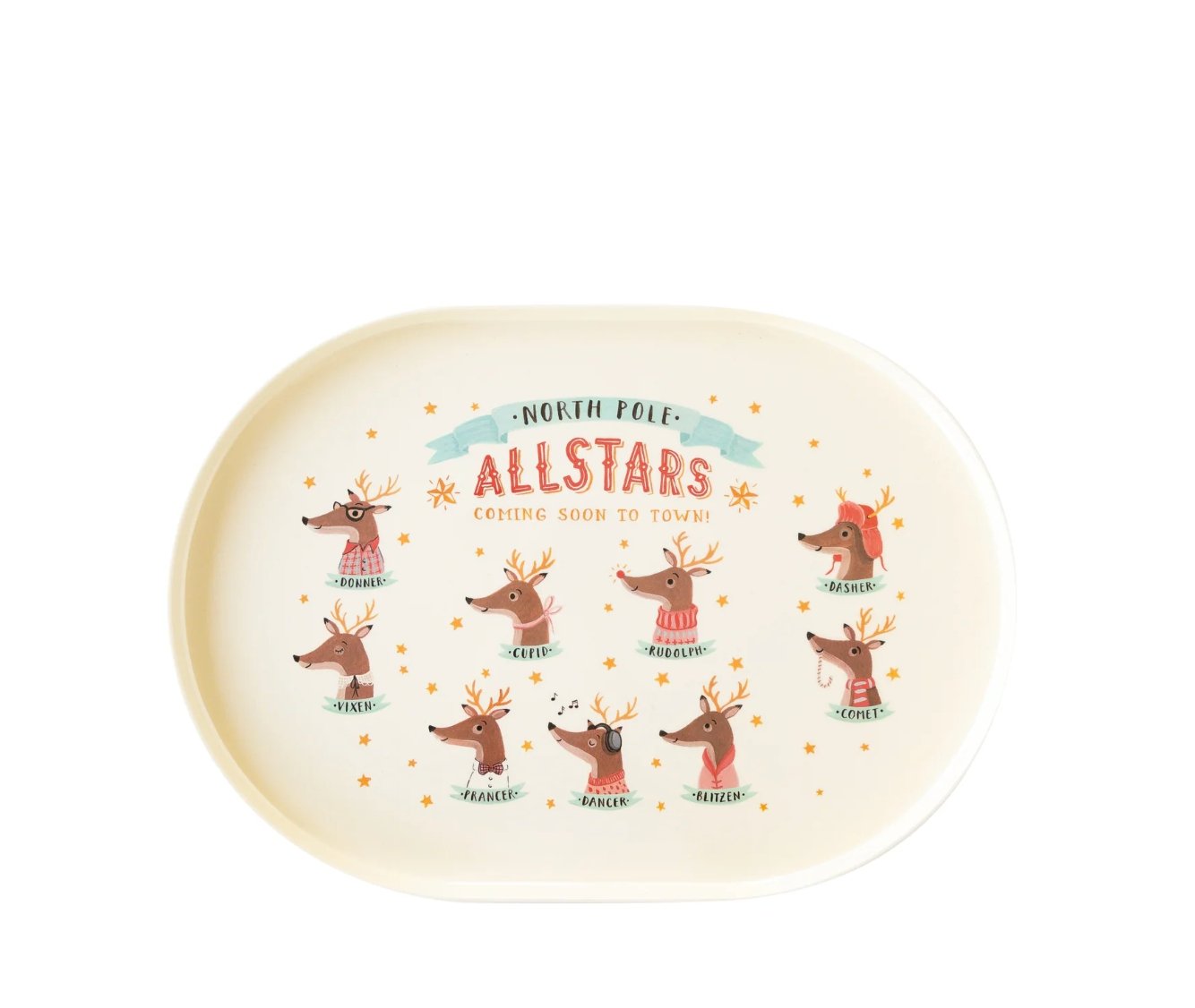 Dear Rudolph Reindeer Melamine Tray - Henry + Olives