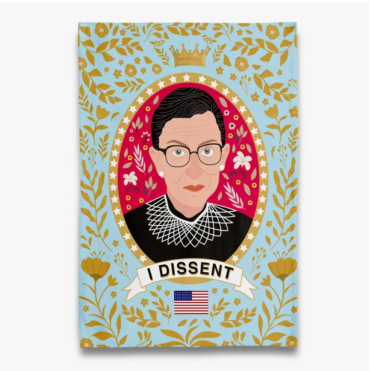I Dissent Ruth Bader Ginsburg Tea Towel - Henry + Olives