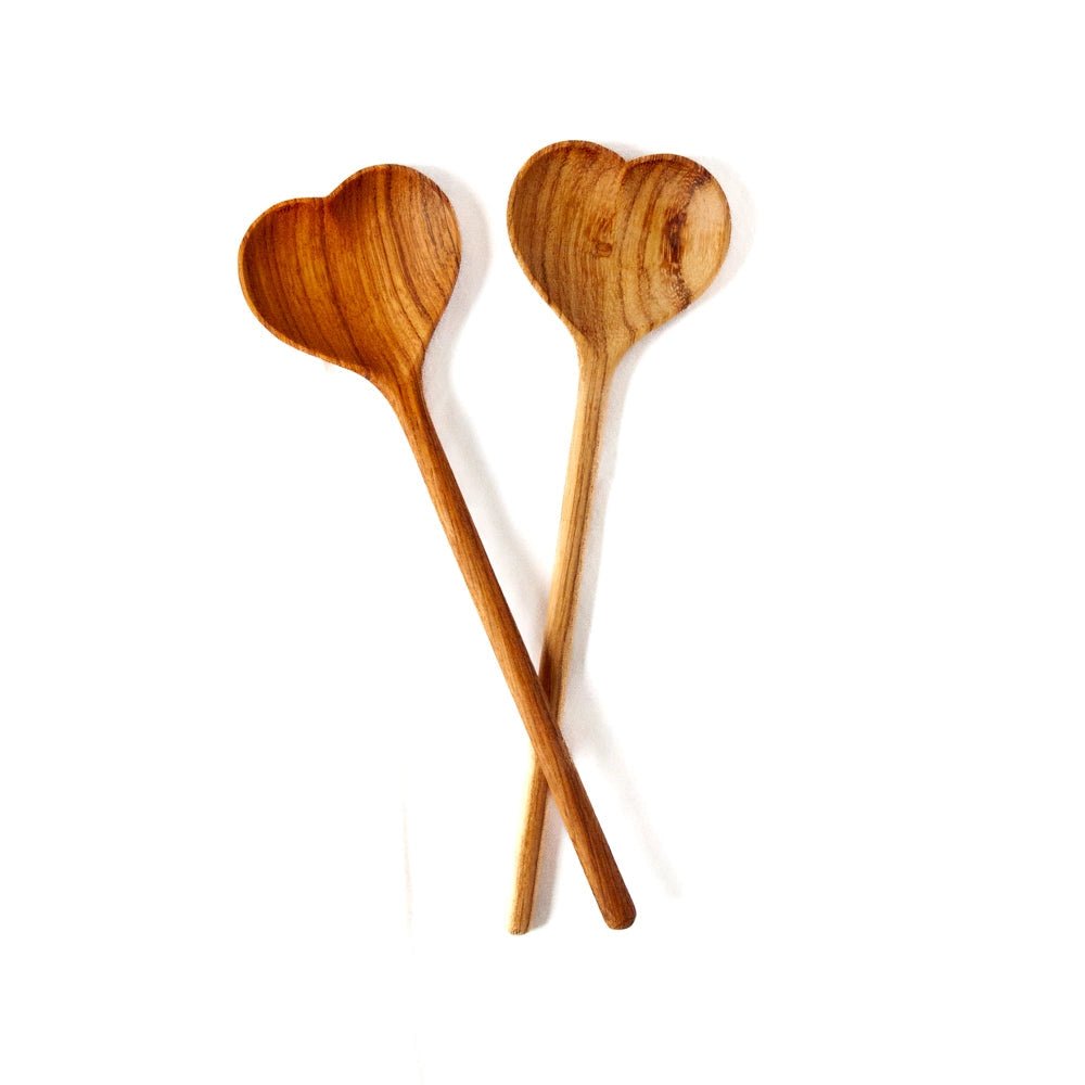 Large Wooden Heart Shaped Cooking Spoon - Henry + Olives
