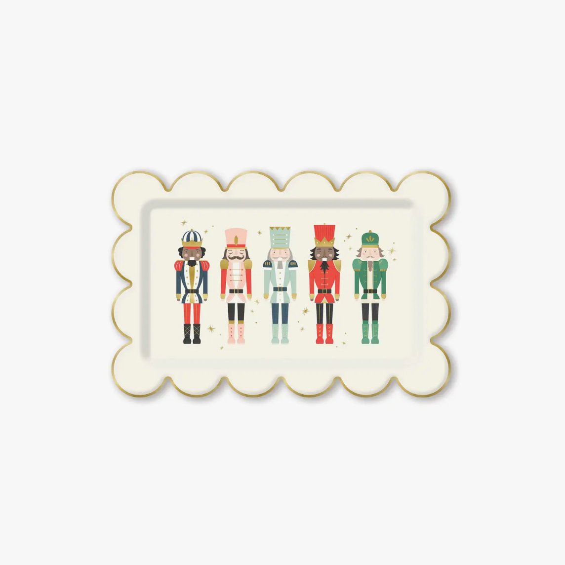 Nutcracker Scallop Paper Plate - Henry + Olives