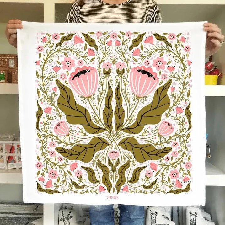 Pink Blossoms Tea Towel - Henry + Olives