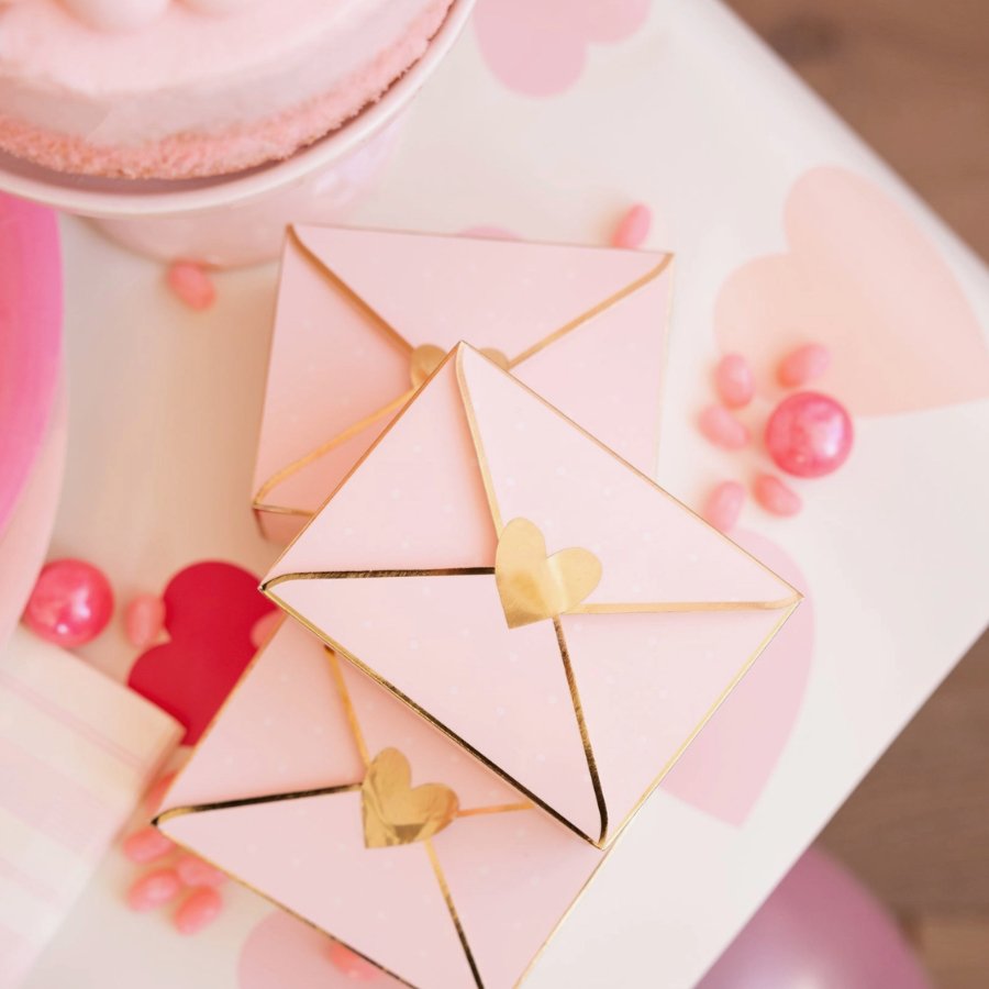 Pink Envelope Treat Boxes - Henry + Olives