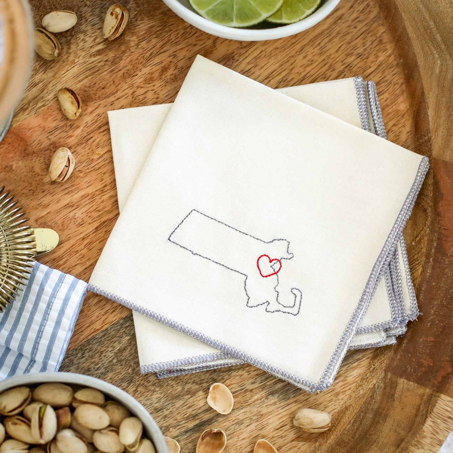 There's No Place Like Home Cocktail Napkins, Set of 4 | Boston - Henry + Olives