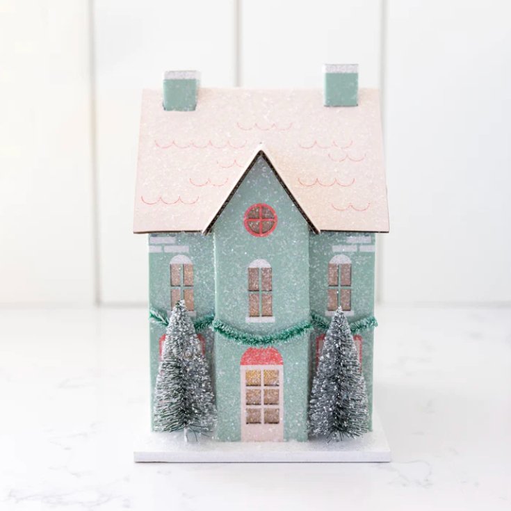 Village Christmas Paper House Decoration - Henry + Olives
