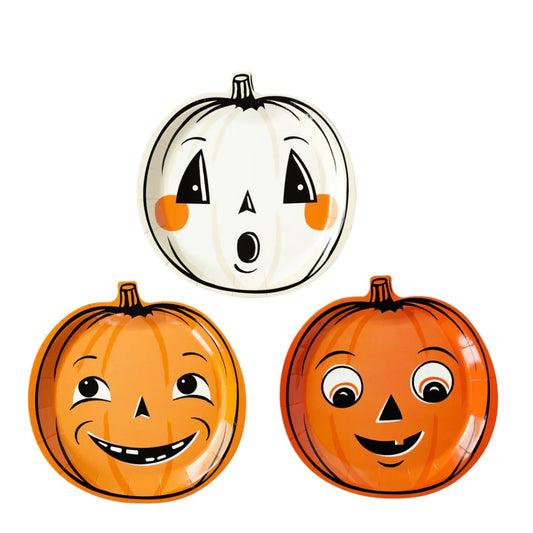Vintage Halloween Pumpkin Shaped Plates - Henry + Olives