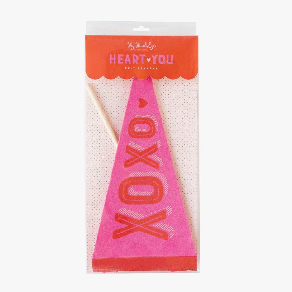 XOXO Felt Pennant - Henry + Olives