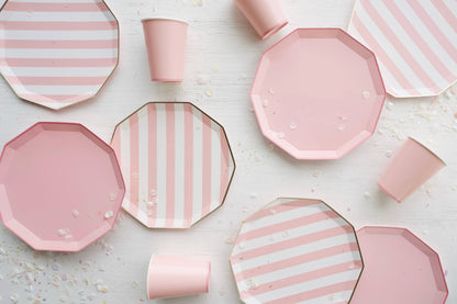 Petal Pink Signature Cabana Stripe Paper Plates