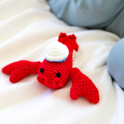 Lobster the Sailor Crocheted Rattle