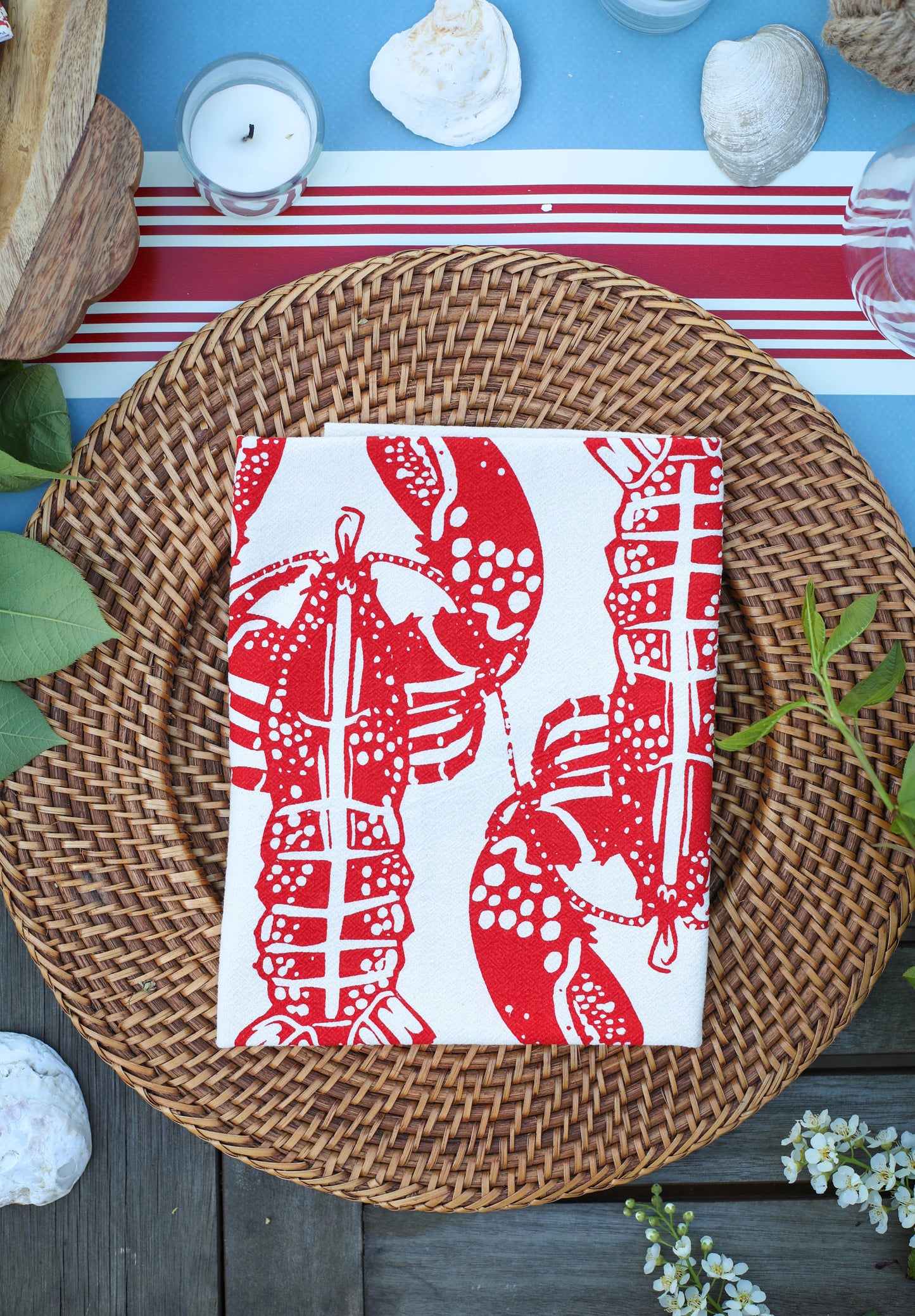 Double Lobster Tea Towel