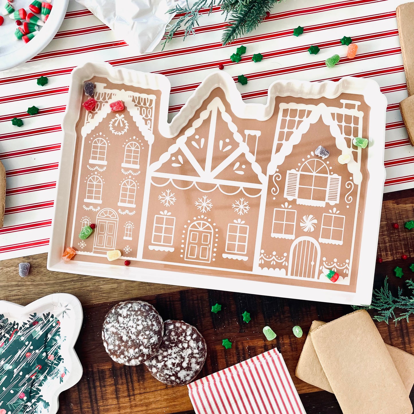 Gingerbread House Melamine Tray