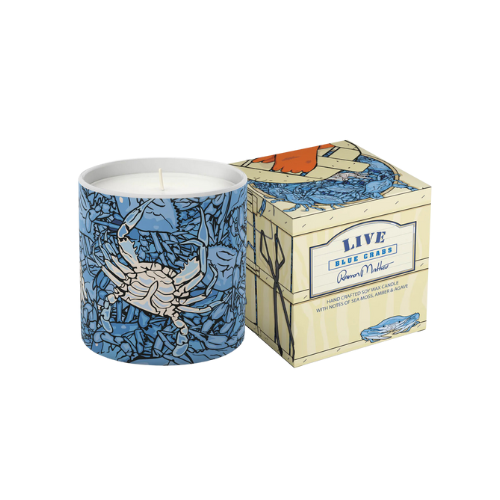 Blue Crab Candle - Amber and Agave