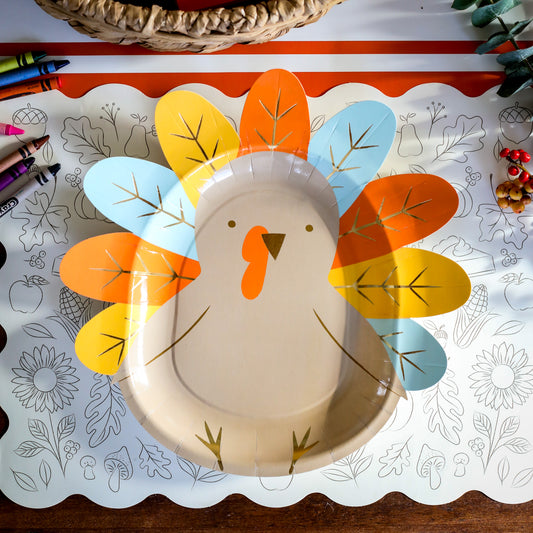 Harvest Turkey Shaped Plates