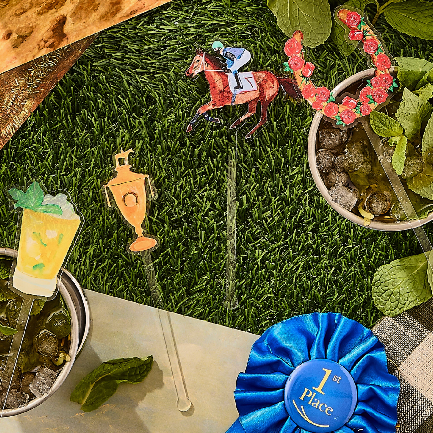 Kentucky Derby Acrylic Stir Sticks