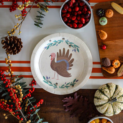 Thanksgiving Painted Turkey Plates