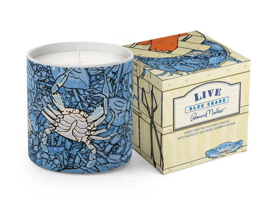 Blue Crab Candle - Amber and Agave - Henry + Olives