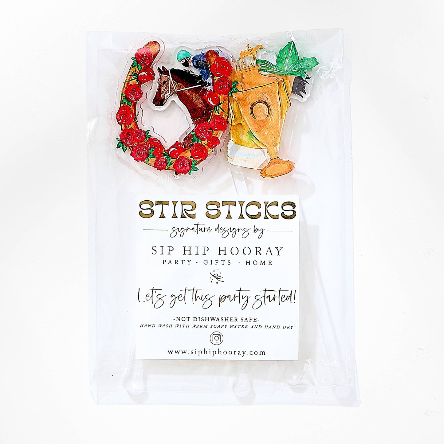 Kentucky Derby Acrylic Stir Sticks
