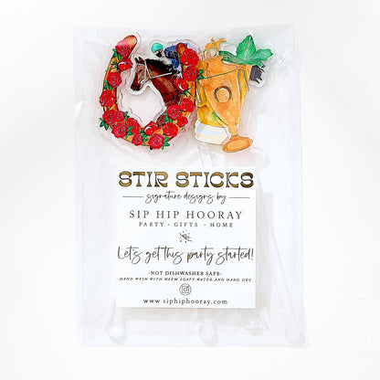 Kentucky Derby Acrylic Stir Sticks
