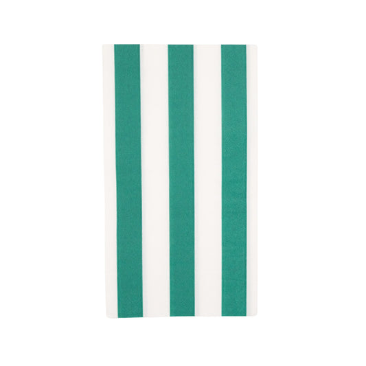 Emerald Green Cabana Stripe Guest Paper Napkins - Henry + Olives