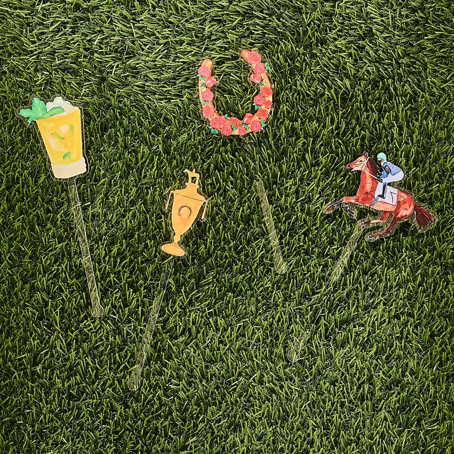 Kentucky Derby Acrylic Stir Sticks