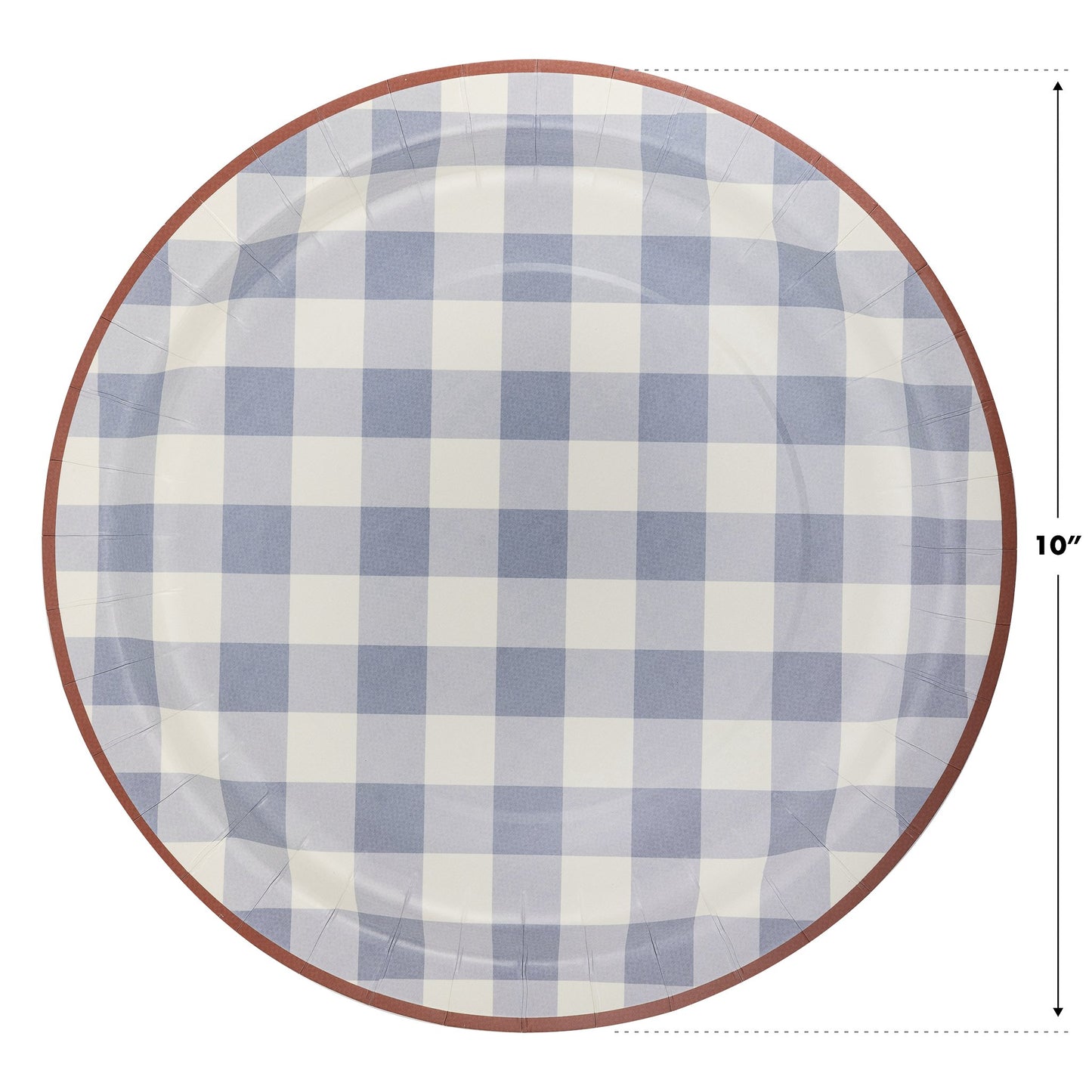 Hamptons Chambray Gingham Paper Plate - Henry + Olives