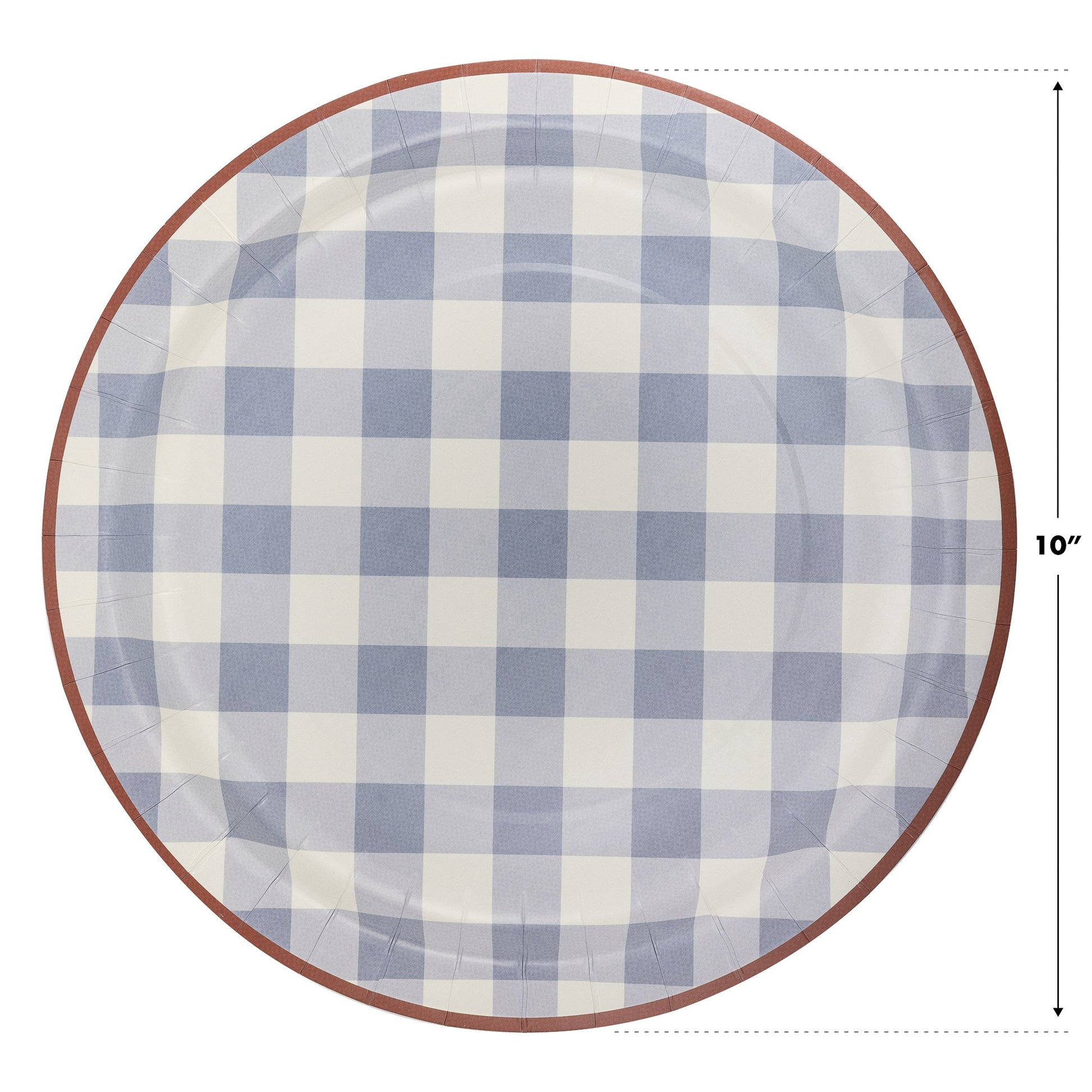 Hamptons Chambray Gingham Paper Plate - Henry + Olives