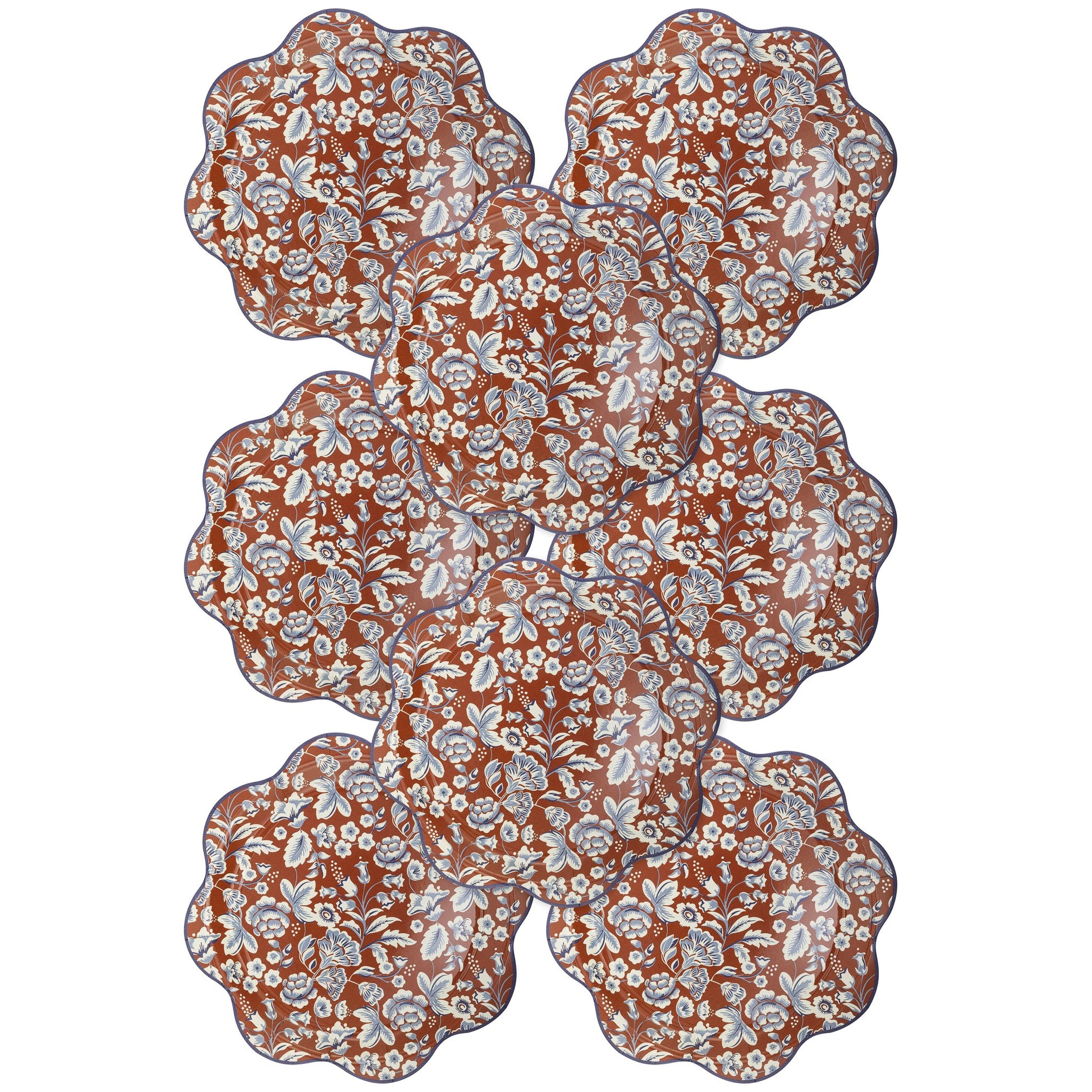 Hamptons Floral Wave Paper Plate - Henry + Olives