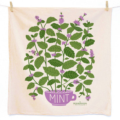 Purple Lilac- Tea Towel Set of 2 (Lilac, Mint) - Henry + Olives
