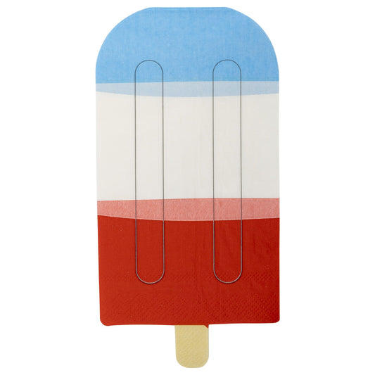 Red White + Blue Ice Pop Shaped Paper Napkins - Henry + Olives