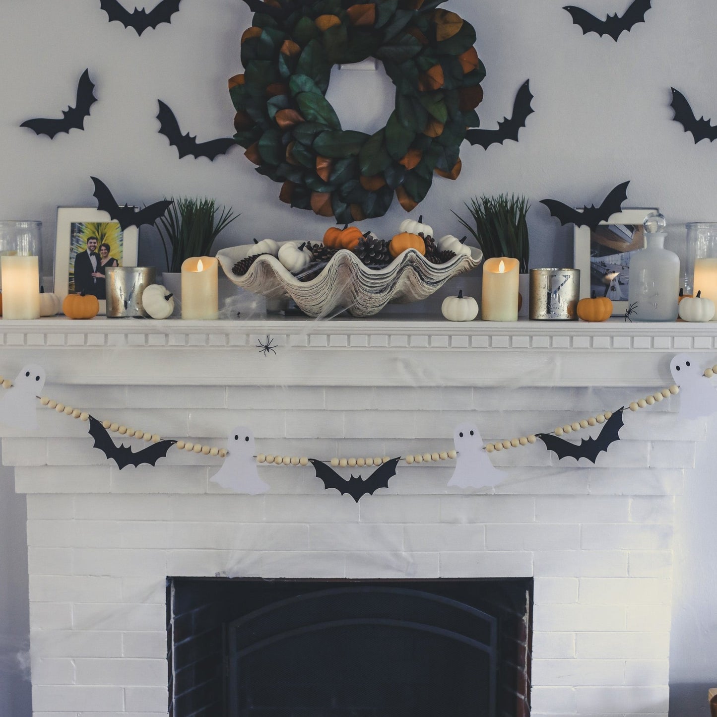 Bats + Ghouls Wooden Bead Halloween Banner - Henry + Olives