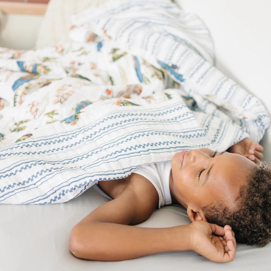 Bebe au Lait Wyoming+Western Stripe Classic Muslin Super Snuggle Blanket - Henry + Olives