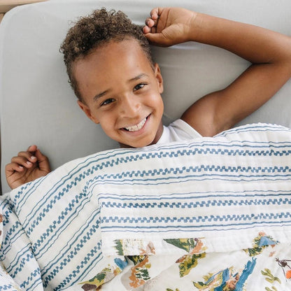 Bebe au Lait Wyoming+Western Stripe Classic Muslin Super Snuggle Blanket - Henry + Olives