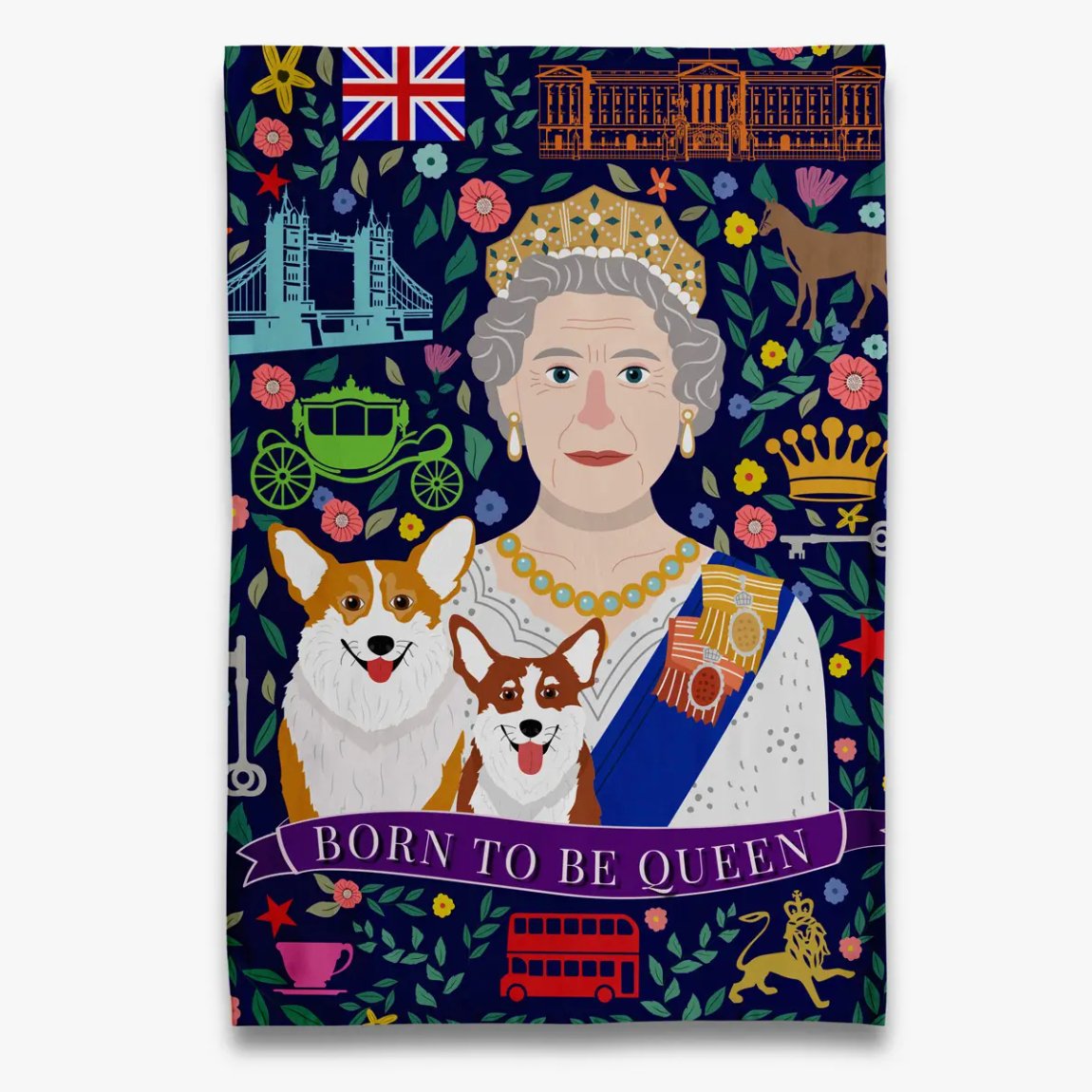 Born to Be Queen Tea Towel - Henry + Olives