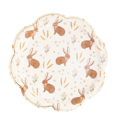 Brown Bunny Paper Plates - Henry + Olives