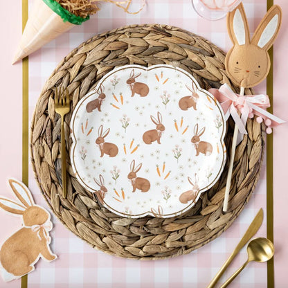 Brown Bunny Paper Plates - Henry + Olives