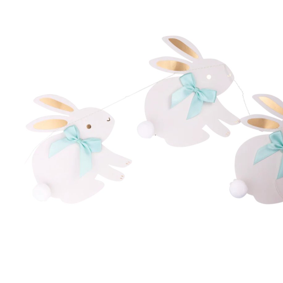 Bunnies with Ribbon Bows Banner - Henry + Olives