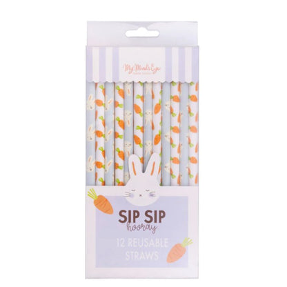 Bunny + Carrot Reusable Straws - Henry + Olives