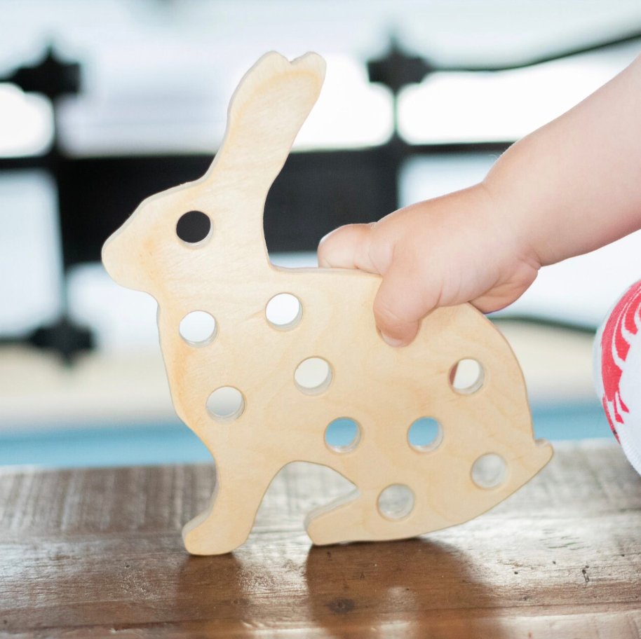 Bunny Wooden Lacing Toy – Henry + Olives