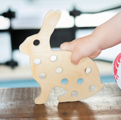 Bunny Wooden Lacing Toy - Henry + Olives