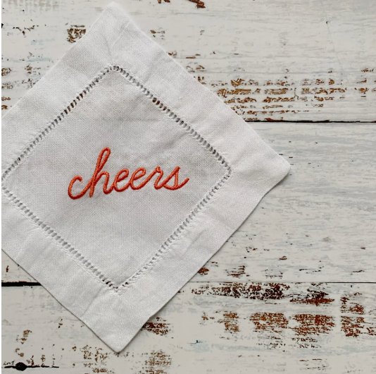 Cheers! Linen Cocktail Napkins - Henry + Olives